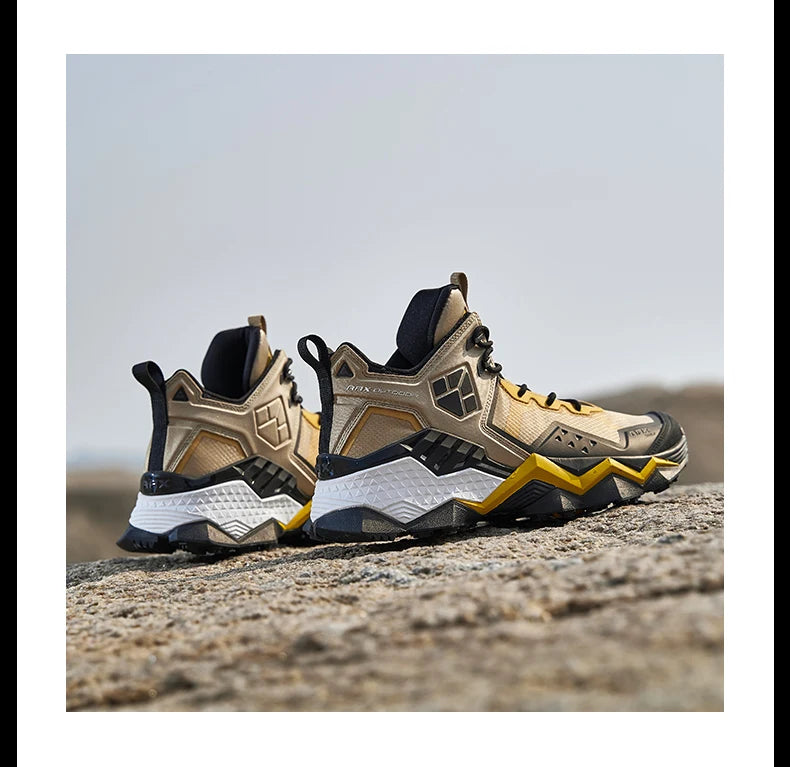 Rax Men's Waterproof Hiking Shoes Breathable Hiking Boots Outdoor Trekking Boots Sports Sneakers Tactical Shoes