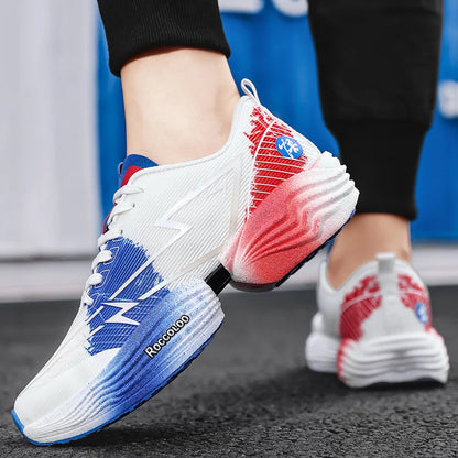 Couple Sports Shoes Professional Marathon Comfortable Jogging Shock-absorbing Training Shoes High Rebound Anti-Slip Racing Shoes