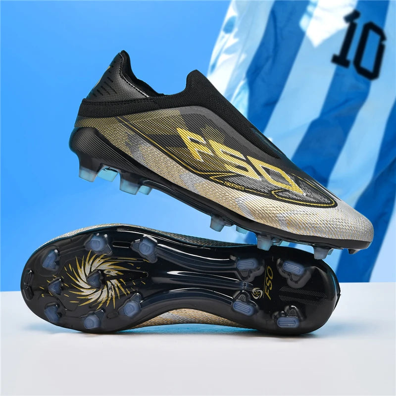 Nouvelles chaussures de football pour hommes, chaussures de sport, chaussures de soccer, haute qualité, ultralégères, haute tige, respirantes, futsal, antidérapantes, pour match en extérieur