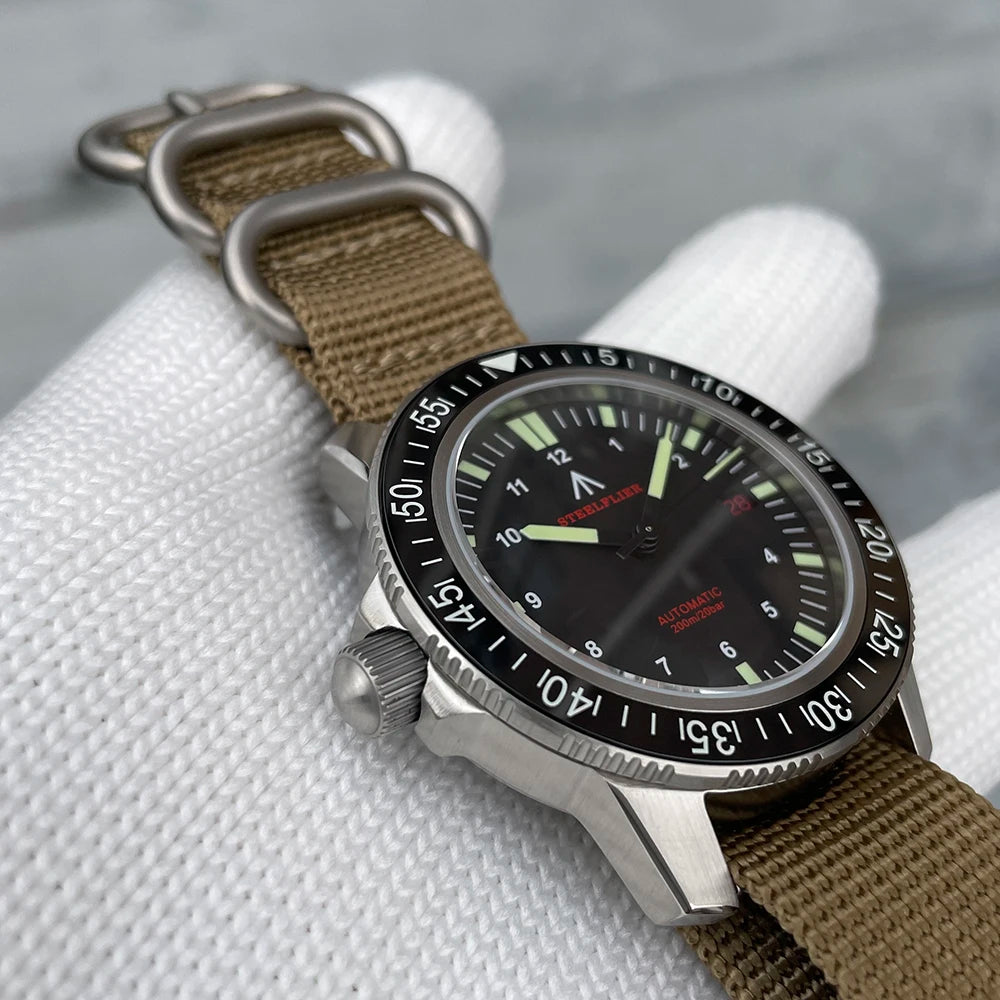 STEELFLIER Official SF783 NH35 Automatic Mechanical Watches Ceramic Bezel Super Luminous 20Bar Waterproof Luxury Dive Watch Men
