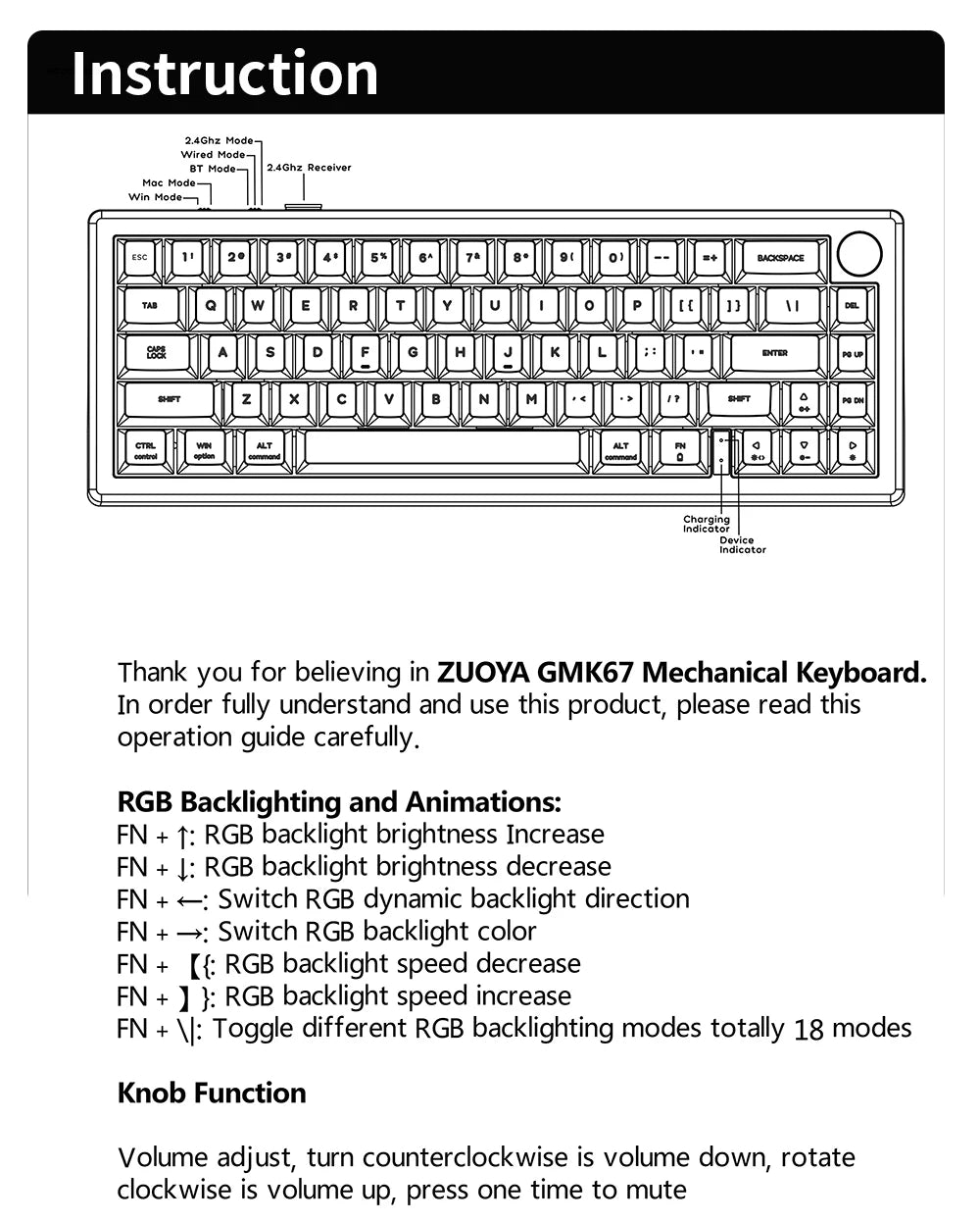 GMK67 Kit de teclado mecánico Bluetooth 5.0/2.4G inalámbrico/con cable con montaje gasket para gaming, kit de teclado personalizable