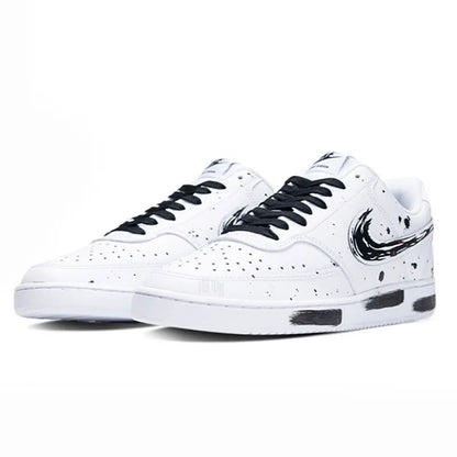 Op maat gemaakte sneakers Nike Court Vision 1 Low Ink Wash Chinese Style Splatter slijtvaste skateschoenen voor heren