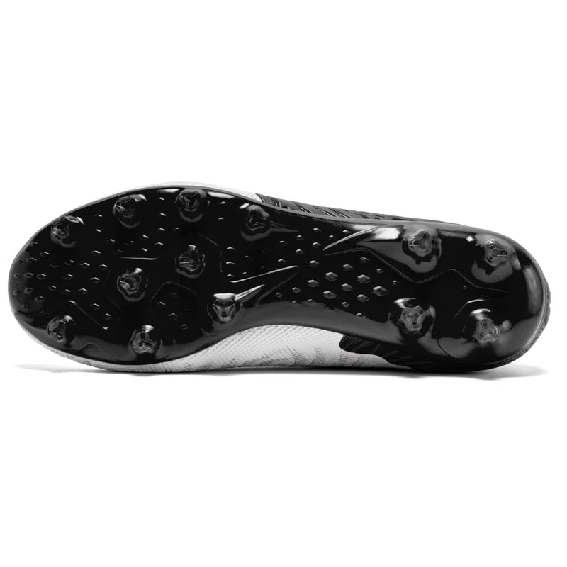 Black Men's Soccer Shoes AG/FG Cleats Training Football Boots High Ankle Sports Shoes for Men Kids Adults Sneakers Sizes 35-45