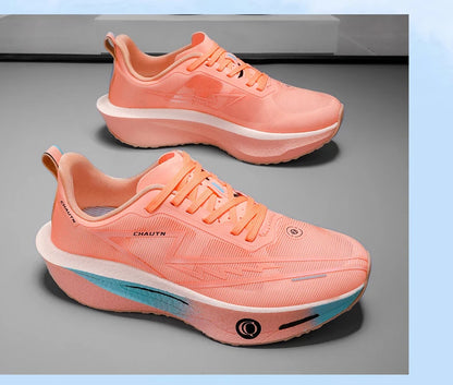 Men Running Shoes Specialty Carbon Plate Sports Marathon Breathable Lightweight Women Comfortable Nonskid Chunta Sneakers