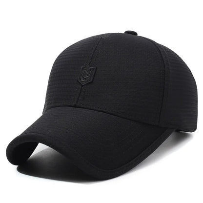 Nouvelle casquette de baseball en maille printemps-été, casquette de sport d'extérieur, casquette respirante anti-UV, casquette simple et décontractée pour homme et femme