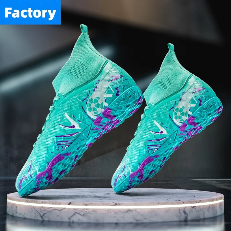 Men Professional Football Shoes Society Cleats Soccer Shoes Original Indoor Football Field Boots Grass Training TF/FG Sneakers