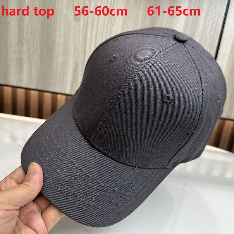 Baseball Caps for Big Head Men Women XXL Oversize High Crown Adjustable Plain Solid Snapback Hats 56-60cm 60-65cm