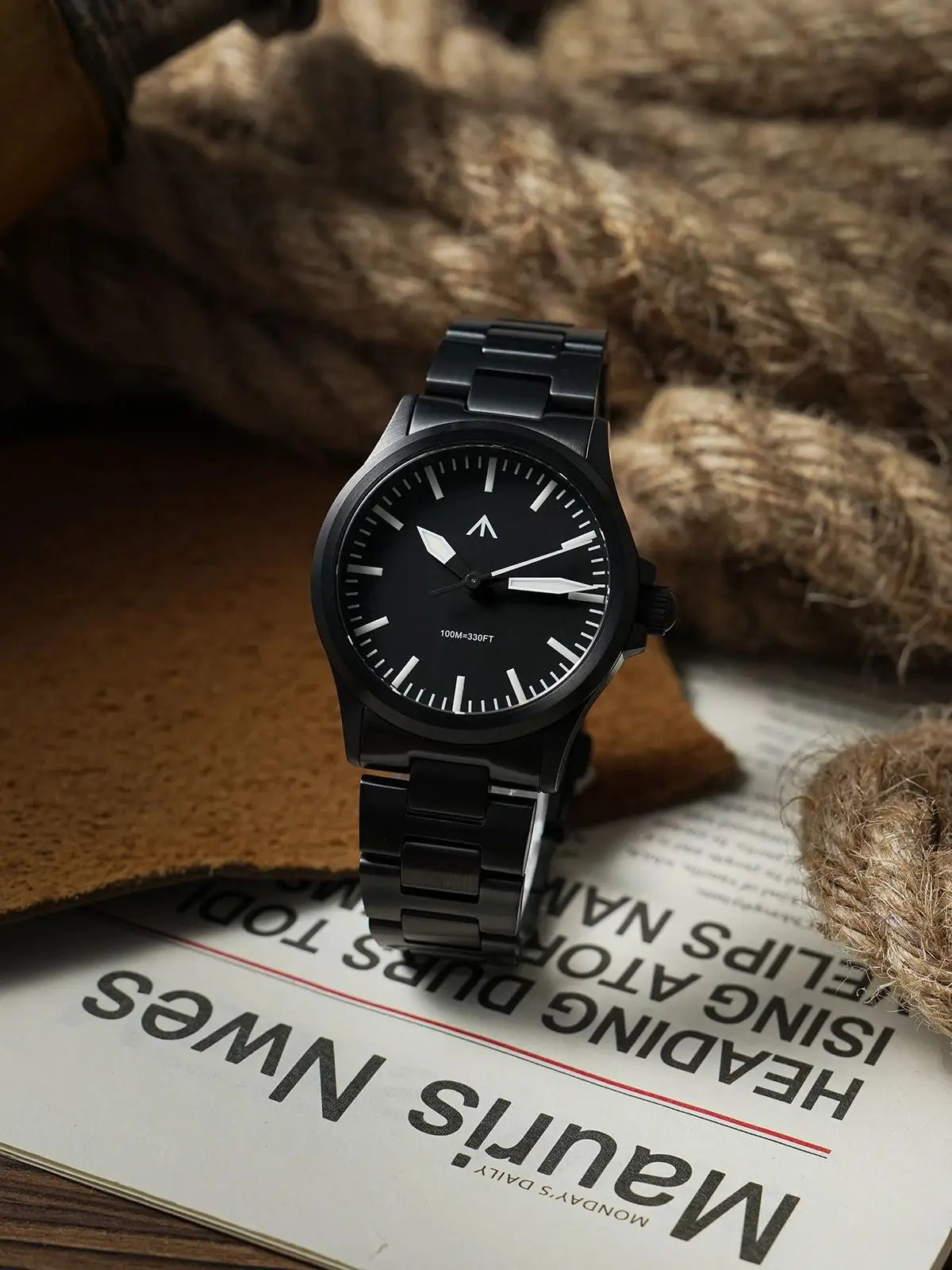 MILITADO ML18 Quartz PVD 316L Steel Sapphire VH31 Sweep Second Movement Sapphire BGW9 Lume 100M Waterproof Men Wristwatch