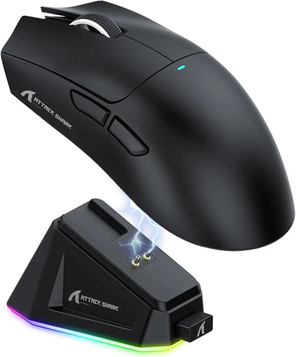 ATTACK SHARK X11 Wireless Gaming Mouse with Charging Dock, PixArt PAW3311 Gaming Sensor, BT/2.4G Wireless/Wired