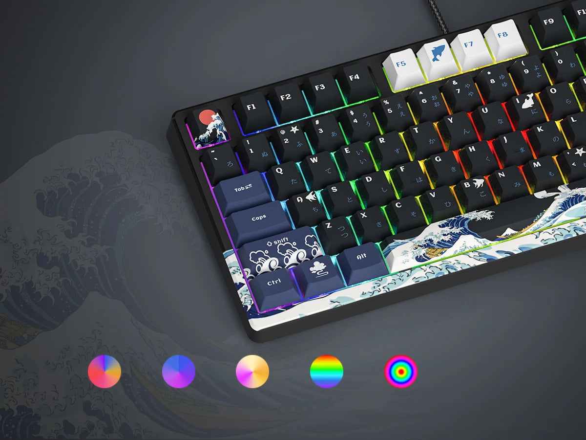 Teclado gamer Womier S-K80 con pantalla OLED a color, teclado mecánico gaming hot-swappable con montaje gasket y RGB personalizable