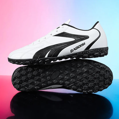 Scarpe da calcio da uomo traspiranti, scarpini da football e futsal ultraleggeri, sneaker professionali da allenamento unisex, tacchetti per erba e sport da partita