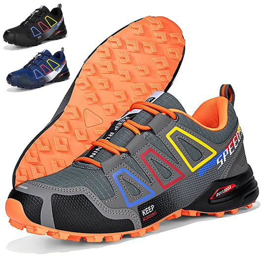 Men Cycling Shoes Outdoor Mountain Cross-Country Cycling Shoes Men Non-Slip Wear-Resistant Cycling Training Shoes Hiking Shoes