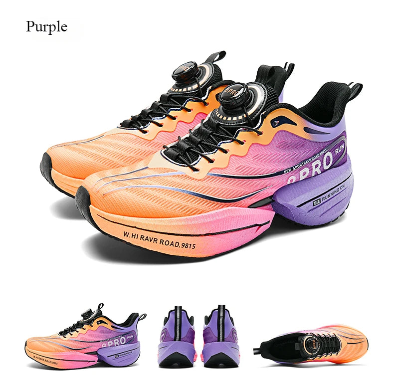 Marathon Carbon Plate Sports Running Shoes for Men, New Breathable Lightweight Mesh Sport Shoes for Women, Comfortable Nonslip Sneakers