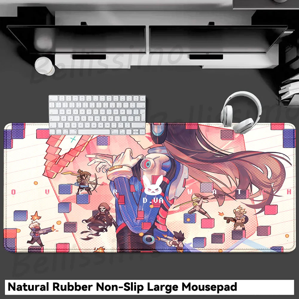 Gaming Accessories Overwatch D.Va Mouse Pad Large Keyboard Mousepad PC Cabinet Deskmat XXL Extended Mats Gamer Mousepad