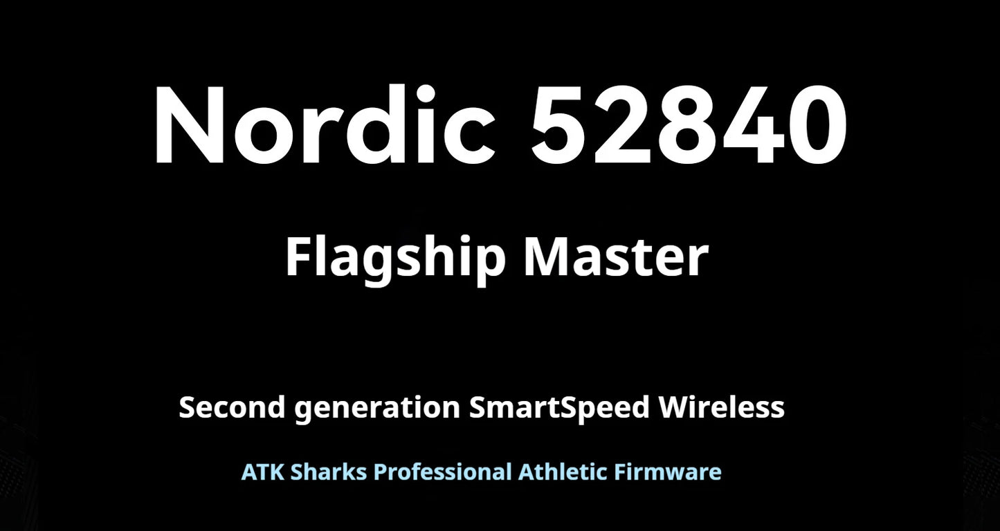 Mouse gaming wireless ATK Z1 Pro Max Ultra con piedini personalizzati, PAW3950, Ultra Smart Speed Wireless, polling rate 8k, latenza ridotta 0.39ms