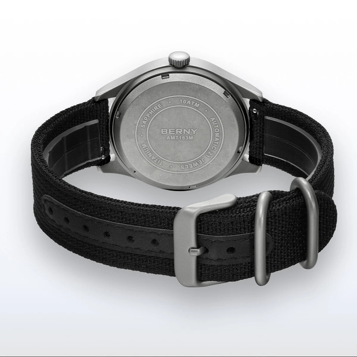 BERNY Titanium Automatic Men's Field Watches Date Sapphire Super Luminous Sports Easy Read Outdoor 10ATM Mechanical Watch