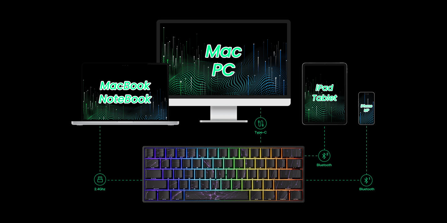 Akko MonsGeek FUN60 Ultra Mechanical Gaming Keyboard Magnetic Switch 60% Rapid Trigger 8K HE/TMR Custom Aluminum Keyboard Gamer