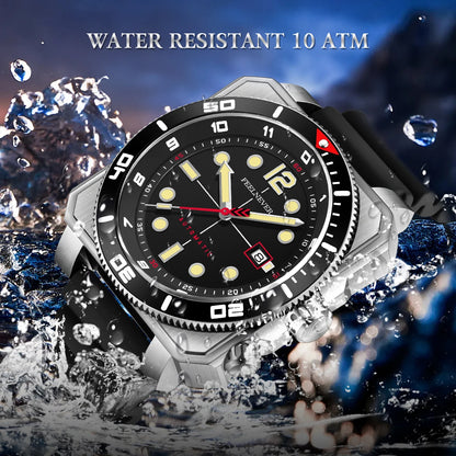 Relógio de Mergulho Automático para Homem FeelNever 8215 Movement, Super Luminoso, Aço 316, Vidro de Safira, Relógio Mecânico Desportivo Masculino