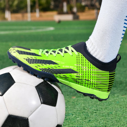 Novas chuteiras de futebol para homem, futsal e futebol indoor, botas desportivas para jogo e treino, criança, pitons TF para relva, proteção no tornozelo, bestseller, alta qualidade, leves