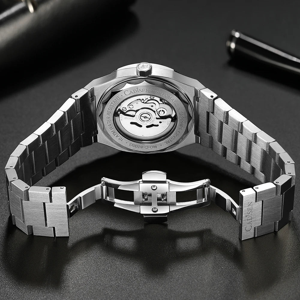 CADISEN Watch for Men Luxury Automatic Men Miyota 8215 Movement Sapphire Crystal 42mm Dial 100m Waterproof Wristwatches C8200