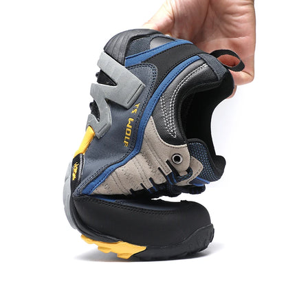 Sapatos de Trekking para Homem Outdoor Lover, Impermeáveis, Botas de Caminhada de Montanha em Couro Genuíno, Sapatos Táticos de Caça Woodland