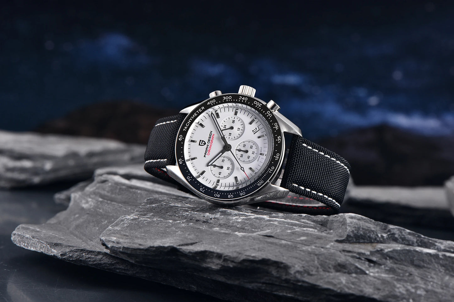 PAGANI DESIGN Saturn Men's Watches 2026 New Top Luxury Quartz Watch Men Light Tan Chronograph AR Sapphire crystal Wristwatch Men