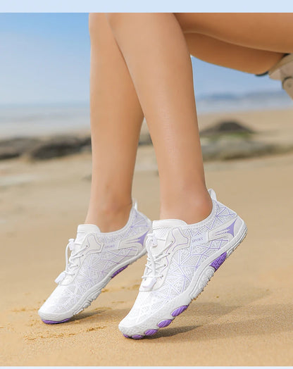 New Barefoot Wading Shoes Men Women Mesh Quick-Drying Beach Shoes Outdoor Non-Slip Swimming Shoes Unisex Water Sports Shoes