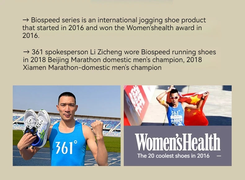 Zapatillas de running 361 Degrees BIospeed 3.0 PRO para hombre, deportivas profesionales para maratón, ligeras y transpirables, zapatillas femeninas 672412208