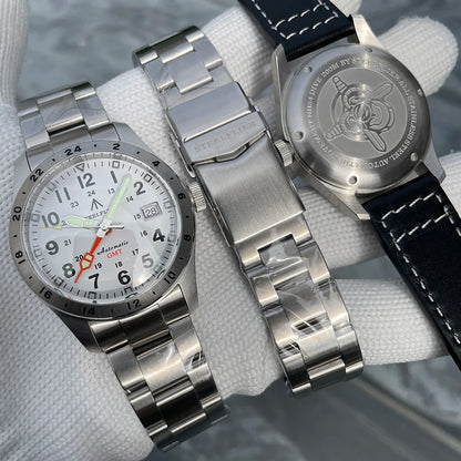 Relógio de pulso mecânico STEELFLIER Official SF792 GMT, movimento NH34, luminescência Super BGW9 C3, resistente à água até 200M, relógio de mergulho de luxo para homem