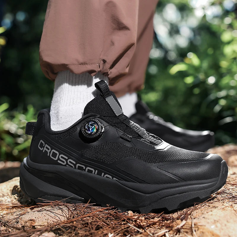 Ténis de corrida para homem em malha respirável, para exterior, montanha, todo-o-terreno e escalada, resistentes ao desgaste e confortáveis, com estilo moderno
