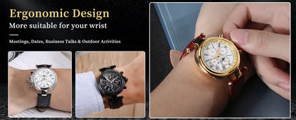 BERNY Classic Dress Automatic Watch for Men Luxury Stainless Steel Mechanical Wristwatch Leather Strap Waterproof Sliver Watches