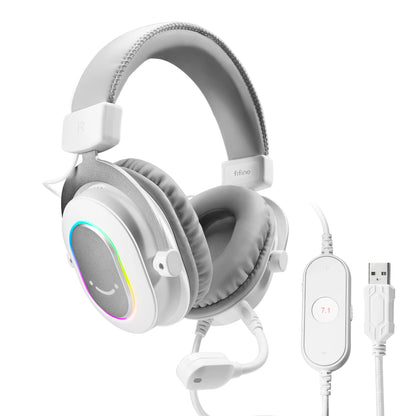 Cuffie gaming RGB dinamiche Fifine con microfono, over-ear, audio surround 7.1, PC PS4 PS5, 3 opzioni EQ Game Movie Music - H6
