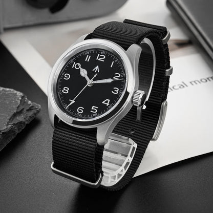 Militado ML08 V2 Vintage Quartz Watch Military VH31 Movement  Double Sapphire Crystal C3 BGW-9 Luminous Waterproof 38mm Watch