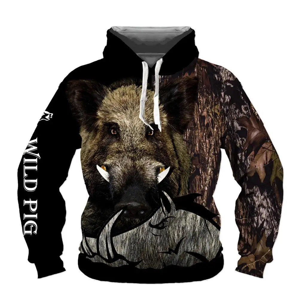 European and American Hot-Sale 3D Printed Wolf Hoodie Fashion Long-Sleeved Cool Pullover Personality Animal Sweatshirt