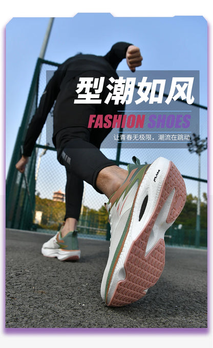 Men's Sports Running Shoes Marathon Air Cushion Breathable Lightweight Comfortable Women's Outdoor Athletic Sneakers Jogging Tennis