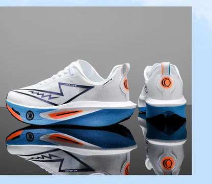 Men Running Shoes Specialty Carbon Plate Sports Marathon Breathable Lightweight Women Comfortable Nonskid Chunta Sneakers