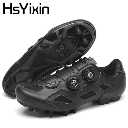 Mountain Bike Shoes Men's Cycling Shoes Quick Ratchet Buckle Compatible with SPD System Pedal for Indoor Outdoor Women MTB Shoes