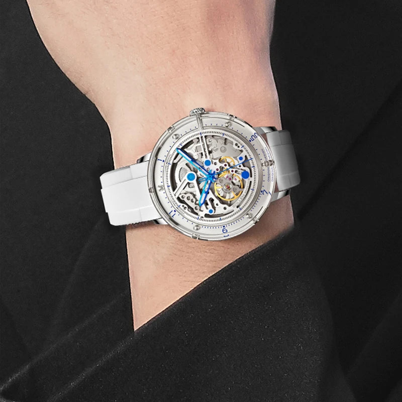 Luxury Brand Mens Automatic Watches Pagani Design Transparent Mechanical Watch For Men Sport Mechanical Skeleton Wristwatch Relo