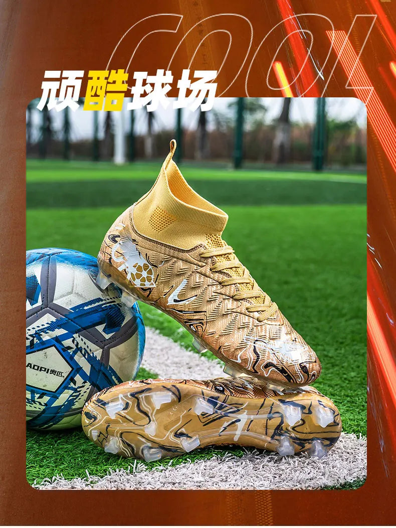Men Professional Football Shoes Society Cleats Soccer Shoes Original Indoor Football Field Boots Grass Training TF/FG Sneakers
