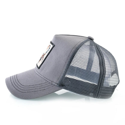 Unisex Trucker Cap With Embroidery Scorpion Patch Men's Baseball Cap Women Snapback Hip Hop Hat Outdoor Breathable Visor Hat