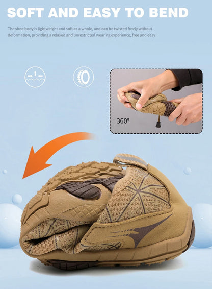 New Barefoot Wading Shoes Men Women Mesh Quick-Drying Beach Shoes Outdoor Non-Slip Swimming Shoes Unisex Water Sports Shoes