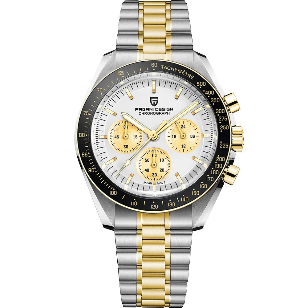 PAGANI DESIGN 2026 New V6 Moon Watches Men Luxury Quartz Watch For Men Speed Sport Chronograph AR Sapphire crystal Wristwatch