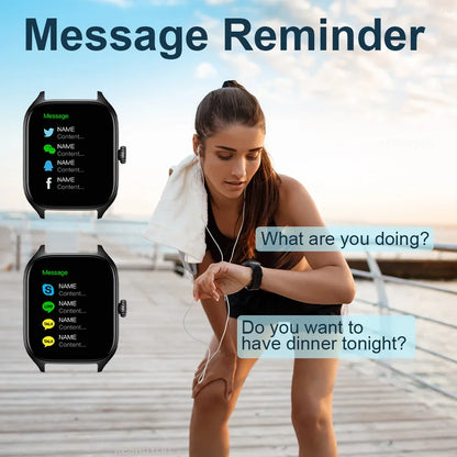 LAXASFIT New H9 Pro max Smart Watch Dial to Answer Calls Calorie Tracking Heart Rate Oximetry Monitoring Bluetooth Smartwatch