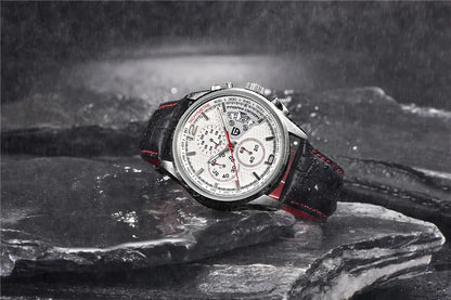 PAGANI DESIGN PD-3306 Multi Functional Waterproof Sport Men's Chronograp Watch Leather Quartz Military Watches Relogio Masculino