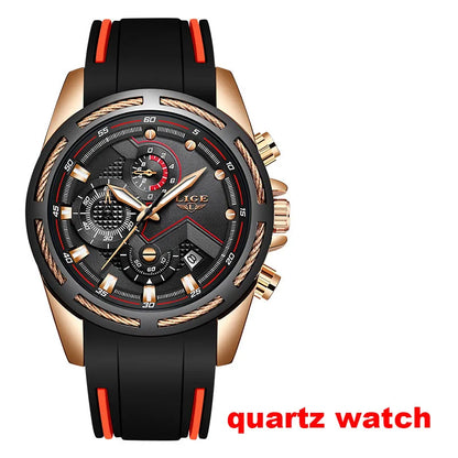 LIGE mekaniske automatiske armbåndsure til mænd – Luksuriøst ur i topklasse med tourbillon, elegant og vandtæt model, ideelt til arbejde eller formelle lejligheder.
