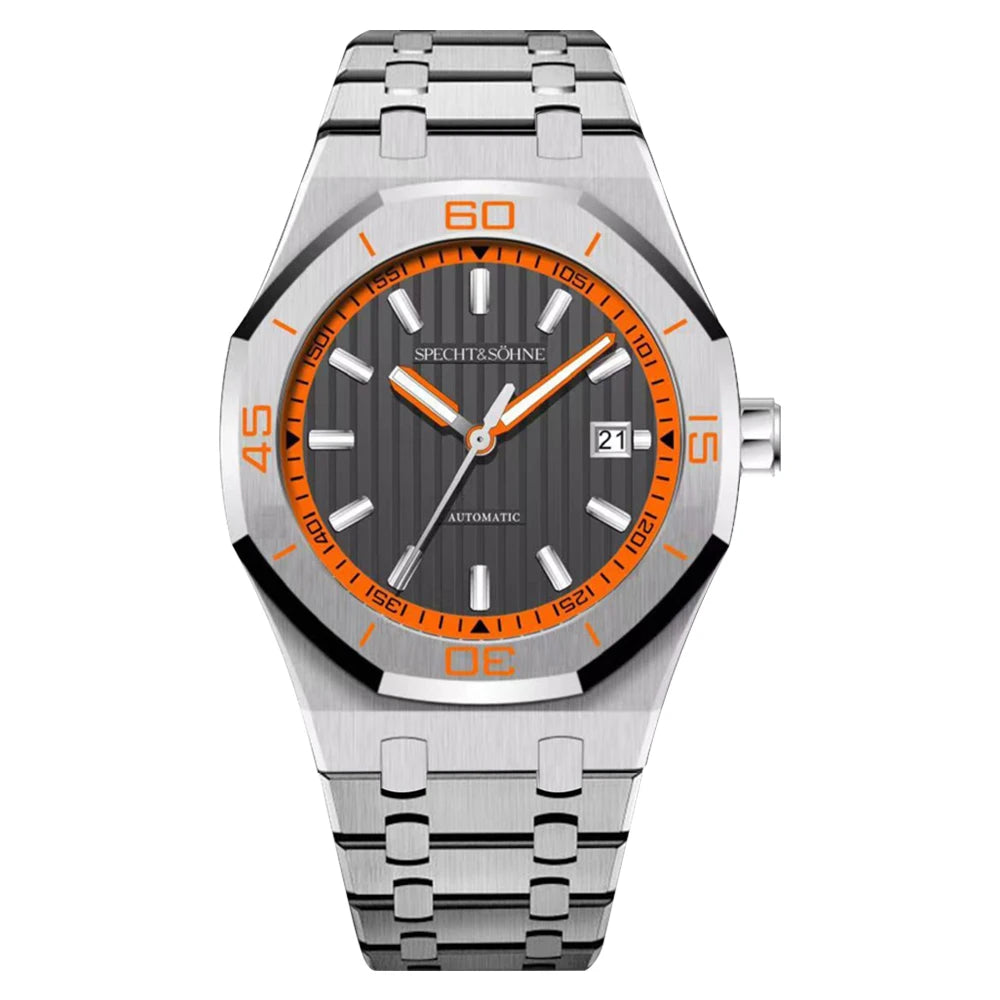 Specht&Sohne New Classic Men's Watch 50M Waterproof Luminous Sapphire Crystal Blue Automatic Mechanical Watches Reloj Hombre