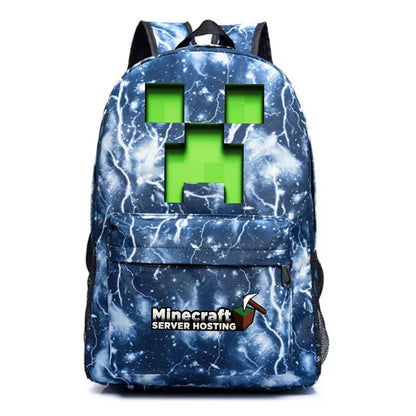 In Stock Minecraft Enderman Creeper Graphic Printed Backpack Large Capacity Lightweight Fashion Casual For Daily Travel Outdoor