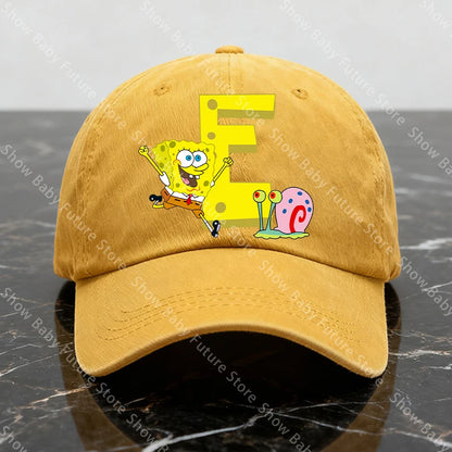 Spongebobs New Baseball Caps for Adult Cartoon Letter Fashion Man Women Washed Hat Summer Vintage Caps Anime Cute Birthday Gifts