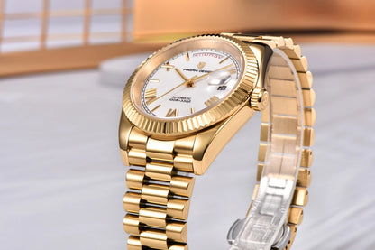 2026 New PAGANI DESIGN Rose Gold Luxury Men's Watches Automatic Mechanical Watch For Man AR Sapphire Waterproof Date Men Clock