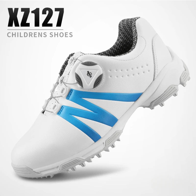 PGM Boys Girls Golf Shoes Lightweight Soft and Breathable Waterproof Anti-Slip Universal Outdoor Sports Shoes XZ127